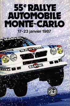 55º Rallye Automòbile de Monte-Carlo 1987
Prueba 1 de FIA World Rally Championship 1987 
Salida: 17 Enero 1987 en varias ciudades Europeas
Final: 22 Enero 1987 en Monte Carlo
Superficie: Asfalto en ocasiones cubierto de nieve y/o hielo.
El Rally tenia un total de 2138.84 km de los que 571.76 km divididos en 26 tramos, eran especiales, (1 de ellos fue cancelado SS3 Les Egats - St. Luce de 13.50 Km).
Se inscribieron 163 participantes, tomaron la salida 160, finalizaron 93.
Palabras clave: detalles;Montecarlo;1987