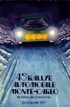 45º Rallye Automobile de Monte-Carlo 1977
Del 22 al 28 de Enero, Monte-Carlo .
Superficie: asfalto - nieve.

El Rally tenia un total de 4800 km de los que 540.50 km divididos en 27 tramos eran especiales (una de ellas fue cancelada SS2 Col de Fontbelle de 35.00 Km).

Se inscribieron 217 equipos, tomaron la salida 198, finalizaron 118 en lista, llegaron 47 en meta.
Palabras clave: Montecarlo;1977;detalles