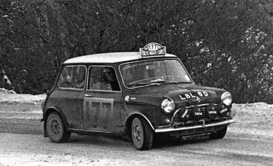 Rauno August Aaltonen - Henry Liddon
36º Rallye Automobile de Monte-Carlo 1967. Morris Mini Cooper S 1275 (LBL 6D). Clasificado 1º.

Del 14 al 20 de Enero, Monaco.
Superficie: asfalto - nieve.

Se inscribieron 221 equipos, tomaron la salida 195, finalizaron 92.@
Palabras clave: ;Montecarlo;Mini;Cooper;1967;