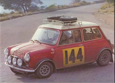 Timo Mäkinen - Paul Easter
36º Rallye Automobile de Monte-Carlo 1967. Morris Mini Cooper S 1275 (LBL 66D). Clasificado 41º.

Del 14 al 20 de Enero, Monaco.
Superficie: asfalto - nieve.

Se inscribieron 221 equipos, tomaron la salida 195, finalizaron 92.@
Palabras clave: Timo_Makinen;Paul_Easter;Montecarlo;Mini;Cooper;S;1967