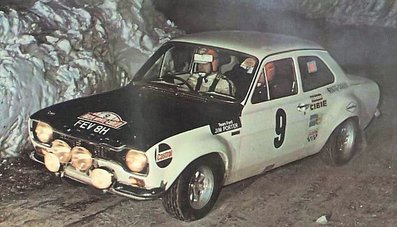 Roger Albert Clark - Jim Porter
39º Rallye Automobile de Monte-Carlo 1970. Ford Escort Twin Cam (FEV 8H). Clasificado 5º.

Del 16 al 24 de Enero, Monte Carlo.
Superficie: asfalto - nieve

El Rally constaba de un total de 405.50 km cronometrados.

Se inscribieron 232 equipos, tomaron la salida 184, finalizaron 77.@
Palabras clave: Roger_Albert_Clark;Jim_Porter;Ford;Escort;MKI;Montecarlo;Nieve;1970