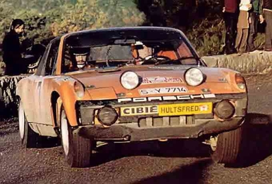 Björn Waldegård - Hans Thorszelius
40º Rallye Automobile de Monte-Carlo 1971. Porsche 914/6 (S-Y 7714). Clasificado 3º.

Del 22 al 29 de Enero, Monte-Carlo.
Superficie: asfalto - nieve con 455,90 km cronometrados divididos en 17 tramos especiales.
Para el tramo final, Col des Banquettes - Col de la Madonne de Gorbio de 28.00 km calificaron 60 equipos, a partir de la posición 23 los equipos fueron clasificados oficialmente hasta el 30.
Se inscribieron 282 equipos, tomaron la salida 224, finalizaron 30.@
Palabras clave: ;Hans_Thorszelius;Porsche;Montecarlo;1971