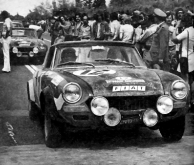 Rauno August Aaltonen - Robin Turvey
21º Acropolis Rally 1973. Fiat 124 Abarth Rallye (TO H47493). Clasificado 2º.

Del 23 al 27 de Mayo, Atenas, Grecia.
Superficie: tierra.

El Rally tenia un total de 3336.15 Km de los que 556.35 Km divididos en 47 tramos eran especiales (2 de ellos fueron cancelados SS20 Pilion de 19.30 Km y SS33 Klitoria de 9.90 Km).

Tomaron la salida 83 equipos, finalizaron 11.@
Palabras clave: ;Robin_Turvey;Fiat;Abarth;Grecia;1973