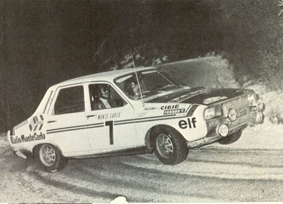 Jean Ragnotti - Jacques Jaubert
42º Rallye Automobile de Monte-Carlo 1973. Renault 12 Gordini (2985 HE 76). Clasificado 15º.

Del 19 al 26 de Enero, Monte-Carlo.
Superficie: asfalto - nieve.

El Rally tenia un total de 4800 km de los que 456.50 km divididos en 18 tramos eran especiales, (2 ellas fueron canceladas SS10 Col de la Porte de 18.25 Km y SS11 La Cabanette de 18.25Km).

Tomaron la salida 278 equipos, finalizaron 51.@
Palabras clave: ;Renault;Gordini;Montecarlo;nieve;1973