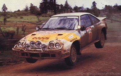 Rauno August Aaltonen - Lofty Drews
33º Marlboro Safari Rally 1985. Opel Manta 400 (GG-CV 538). Clasificado 4º.

Del 4 al 8 de Abril, Nairobi, Kenya, África.
Superficie: tierra.

El Rally tenia un total de 5167.6 km con 88 controles horarios.

Tomaron la salida 71 equipos, finalizaron 20.@
Palabras clave: ;Opel;Manta;Safari;1985;Grupo_B
