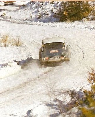 Pauli Toivonen - Ensio Mikkander
35º Rallye Automobile de Monte-Carlo 1966. Citroën DS 21 (3427 HP 75). Clasificado 1º.

Del 14 al 20 de Enero, Monte-Carlo.
Superficie: asfalto - nieve.

119 equipos completaron el rally en su totalidad.
A partir de la posición 120, los equipos no se clasificaron para el tramo final, pero fueron clasificados oficialmente.

Tomaron la salida 322 equipos, finalizaron 184.
@
Palabras clave: Pauli_Toivonen;Ensio_Mikkander;Citroen;DS;Montecarlo;nieve;1966