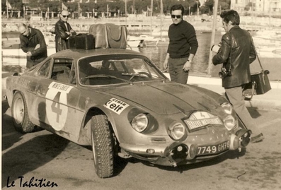 Jean-Pierre Nicolas - Claude Roure
38º Rallye Automobile de Monte-Carlo (Rally del Mediterráneo) 1969. Renault-Alpine A110 1440 (7749 GH 76) Clasificado 2º.

En este Monte-Carlo se celebró otra competición paralela llamada "Rally del Mediterráneo", 
Jea-Pierre fué en la que se inscribio y quedò 2º.

La clasificación del Rallye Monte-Carlo fué:
1º Bjorn Waldegard - Lars Helmer con Porsche 911 S (S-L 2263).
2º Gérard Larousse - Perramond con Porsche 911 S (S-L 2264).
3º Jean Vinatier - Jean-François Jacob con Alpine-Renault A110 1300 (7753 GH 76).

Del 17 al 24 de Enero, Monte-Carlo.
Superficie: asfalto - nieve.

El Rally tenia un total de 225.00 km cronometrados.

Se inscribieron 211 equipos, tomaron la salida 183, finalizaron 44.
@
Palabras clave: ;Renault;Alpine;A110;Montecarlo;1969;Rally_Mediterraneo