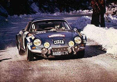 Jean-Claude Andruet - Michèle Espinos-Petit 'Biche' 
42º Rallye Automobile de Monte-Carlo 1973. Renault Alpine A110 1800 (8693 HG 76). Clasificado 1º.

Del 19 al 26 de Enero, Monte-Carlo.
Superficie: asfalto - nieve.

El Rally tenia un total de 4800 km de los que 456.50 km divididos en 18 tramos eran especiales, (2 ellas fueron canceladas SS10 Col de la Porte de 18.25 Km y SS11 La Cabanette de 18.25Km).

Tomaron la salida 278 equipos, finalizaron 51.@
Palabras clave: Jean-Claude_Andruet;Michèle_Espinosi-Petit;Renault;Alpine;A110;Montecarlo;nieve;1973