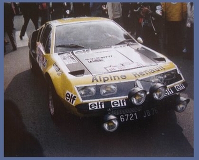 Jean-Luc Thérier - Michel Vial
19º Tour de Corse 1975. Alpine-Renault A310 1800 (6721 JB 76). Abandonó por accidente.

En esta edición habí­an 2 tramos de mas de 100 Km:
SS1 Panelca - Ponte Leccia de 158 Km
SS8 Zonza - Abaccia de 120 Km.

Del 8 al 9 de Noviembre, Ajaccio, Córcega, Francia.
Superficie: asfalto.

El Rally tenia un total de 1340.00 km de los que 479.40 km divididos en 10 tramos eran especiales (3 de ellos fueron cancelados, SS3 Luri - Canari de 23.70 km, SS4 San Prieto - Pietra Moneta de 34.00 km y SS5 RF9 - N195 de 29.80 km).

Tomaron la salida 77 equipos, finalizaron 22.
@
Palabras clave: ;Renault;Alpine;A310;Còrcega;1975