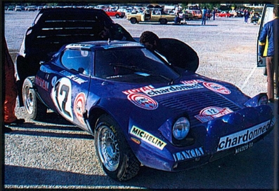 Bernard Darniche - Alain Mahé
44º Rallye Automobile de Monte-Carlo 1976. Lancia Stratos HF (TO N14329). Clasificado 3º.

Del 17 al 24 de Enero, Monte-Carlo.
Superficie: asfalto - nieve.

El Rally tenia un total de 4500 km de los que 530.50 km divididos en 23 tramos eran especiales.

Se inscribieron 163 equipos, tomaron la salida 148, finalizaron 84.@
Palabras clave: ;Lancia;Stratos;Montecarlo;1976;parque_cerrado