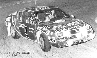 Jean-Luc Thérier - Michel Vial
44º Rallye Automobile de Monte-Carlo 1976. Alpine-Renault A310 1800 (1436 JD76). Abandonó por accidente.

Del 17 al 24 de Enero, Monte-Carlo.
Superficie: asfalto - nieve.

El Rally tenia un total de 4500 km de los que 530.50 km divididos en 23 tramos eran especiales.

Se inscribieron 163 equipos, tomaron la salida 148, finalizaron 84.@
Palabras clave: ;Renault;Alpine;A310;Montecarlo;1976