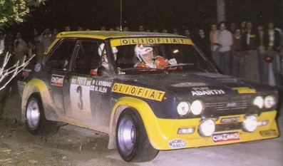 Markku Alén - Ilkka Kivimaki
11º Rallye de Portugal Vinho do Porto 1977. Fiat 131 Abarth (TO P35977). Clasificado 1º.

Del 1 al 6 de Marzo, Estoril.
Superficie: asfalto - tierra.

El Rally tenia un total de 2458 km de los que 580 km divididos en 46 tramos eran especiales, (2 de ellas fueron canceladas SS18 Sao Lourenco da Montaria de 27 Km y SS 24 Carvalhas de 6 Km).

Tomaron la salida 103 equipos, finalizaron 27.@
Palabras clave: Markku_Alen;Fiat;Abarth;Portugal;1977