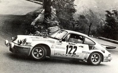 Michèle Mouton - Françoise Conconi
36º Tour France Automobile 1977. Porsche 911 Carrera 3.0 (9442 RH 34). Clasificada 2ª.

Del 15 al 24 de Septiembre, Nice, Alpes Marítimos, Provenza-Alpes-Costa Azul, Francia.
Superficie: asfalto.

El Rally tenía un total de 4475.00 km de los que 1244.11 km divididos en 28 tramos eran especiales, (uno de ellos fue cancelado SS4 Col de Porte 2 de 22.70 km).

Tomaron la salida 112 equipos, finalizaron 48.@
Palabras clave: Michele_Mouton;Françoise_Conconi;Porsche;Carrera;RS;Corcega;1977