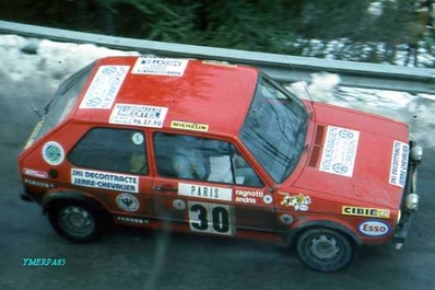 Jean Ragnotti - Jean-Marc Andrié
45º Rallye Automobile de Monte-Carlo 1977. Volkswagen Golf GTi 1.6 (6969 QU 80). Clasificado 18º.

Del 22 al 28 de Enero, Monte-Carlo .
Superficie: asfalto - nieve.

El Rally tenia un total de 4800 km de los que 540.50 km divididos en 27 tramos eran especiales (una de ellas fue cancelada SS2 Col de Fontbelle de 35.00 Km).

Se inscribieron 217 equipos, tomaron la salida 198, finalizaron 118 en lista, llegaron 47 en meta.@


Palabras clave: ;Volkswagen;Golf;GTI;Montecarlo;1977