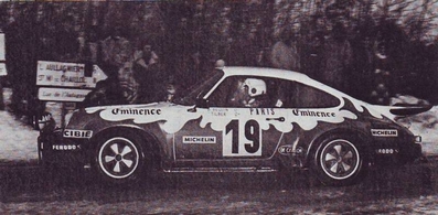 Bernard Béguin - Guy Gillot
45º Rallye Automobile de Monte-Carlo 1977. Porsche 911 Carrera (2444 DK 93). Abandonó por fuego en SS3 Roquesteron - Bouyon de 19.00 Km.

Del 22 al 28 de Enero, Monte-Carlo .
Superficie: asfalto - nieve.

El Rally tenia un total de 4800 km de los que 540.50 km divididos en 27 tramos eran especiales (una de ellas fue cancelada SS2 Col de Fontbelle de 35.00 Km).

Se inscribieron 217 equipos, tomaron la salida 198, finalizaron 118 en lista, llegaron 47 en meta.@
Palabras clave: ;Guy_Gillot;Porsche;Montecarlo;1977