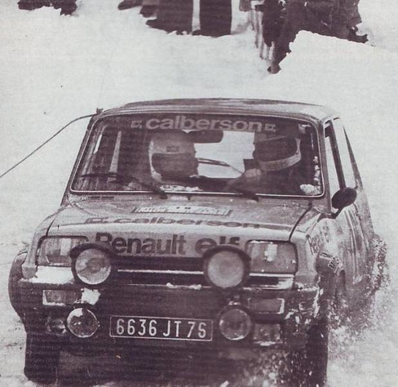 Jean Ragnotti - Jean-Marc Andrie 
46º Rallye Automobile de Monte-Carlo 1978. Renault 5 Alpine (6636 JT 76). Clasificado 2º.

Del 21 al 27 de Enero, Monte-Carlo.
Superficie: asfalto - nieve.

El Rally tenia un total de 4600 km de los que 570 km divididos en 29 tramos eran especiales (5 de ellas fueron canceladas SS8 Col du Fanget de 10 Km, SS10 Serre Chevalier de 10 Km, SS11 Col du Lautaret de 15 Km, SS14 Saint Pierreville de 16 Km y SS15 Burzet de 44 Km).

Se inscribieron 231 equipos, tomaron la salida 216, finalizaron 129.@
Palabras clave: ;Renault;Alpine;Montecarlo;nieve;1978