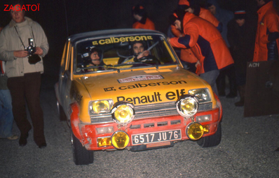 Guy Fréquelin - Jacques Delaval
47º Rallye Automobile de Monte-Carlo 1979. Renault 5 Alpine (2528 JR 76). Clasificado 8º.

Del 20 al 26 de Enero, Monte-Carlo.
Superficie: asfalto - nieve - hielo.

El Rally tenia un total de 2554.00 km de los que 619.00 km divididos en 30 tramos eran especiales (1 de ellos fue cancelado SS13 St Barthelemy de 19 Km).

Se inscribieron 255 equipos, tomaron la salida 233, finalizaron 84.@
Palabras clave: ;Renault;Alpine;Montecarlo;1978