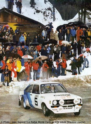 Hannu Mikkola - Arne Hertz
47º Rallye Automobile de Monte-Carlo 1979. Ford Escort RS1800 MKII (VHK 47S). Clasificado 5º.

Del 20 al 26 de Enero, Monte-Carlo.
Superficie: asfalto - nieve - hielo.

El Rally tenia un total de 2554.00 km de los que 619.00 km divididos en 30 tramos eran especiales (1 de ellos fue cancelado SS13 St Barthelemy de 19 Km).

Se inscribieron 255 equipos, tomaron la salida 233, finalizaron 84.@
Palabras clave: ;Ford;Escort;MKII;Montecarlo;1979