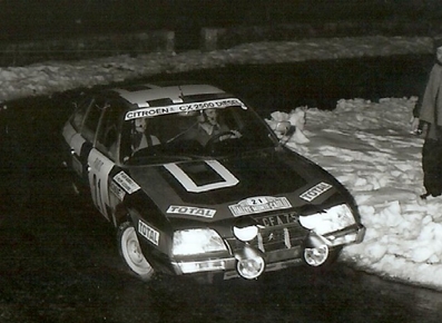 Achim Warmbold - Philippe Alessandrini
47º Rallye Automobile de Monte-Carlo 1979. Citröen CX 2500 Diesel (888 CFA 75). Excluido, desconocemos el motivo.

Del 20 al 26 de Enero, Monte-Carlo.
Superficie: asfalto - nieve.

El Rally tenia un total de 4840 km de los que 619 km divididos en 30 tramos, eran especiales (1 de ellos fue cancelado SS13 St Barthelemy de 19 Km).

Se inscribieron 255 equipos, tomaron la salida 233, finalizaron 84.@
Palabras clave: ;Citroen;CX;Diesel;1979