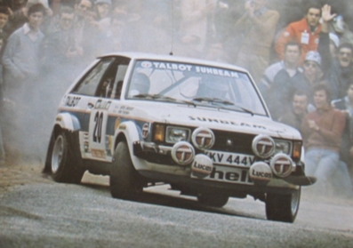 Henri Toivonen - Antero Lindqvist
14º Rallye de Portugal - Vinho do Porto 1980. Talbot Sunbeam Lotus (KKV 444V). Abandonó por eje trasero en SS25 Cabreira de 26,50 Km.

Del 4 al 9 de Marzo, Estoril, Portugal.
Superficie: asfalto - tierra.

El Rally tenia un total de 2641.4 km de los que 673.50 km divididos en 47 tramos eran especiales.

Tomaron la salida 101 equipos, finalizaron 16.@
Palabras clave: Henri_Toivonen;Talbot;Sunbeam;Lotus;Portugal;1980