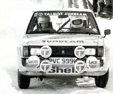Guy Fréquelin - Jean Todt
49º Rallye Automobile de Monte-Carlo 1981. Talbot Sunbeam Lotus (PVC 999W). Clasificado 2º.

Del 24 al 30 de Enero, Monte-Carlo.
Superficie: asfalto - nieve.

El Rally tenia un total de 3930.00 km de los que 750.00 km divididos en 32 tramos eran especiales.

Se inscribieron 274 equipos, tomaron la salida 263, finalizaron 133.@
Palabras clave: ;Jean_Todt;Talbot;Sunbeam;Lotus;Montecarlo;1981;nieve