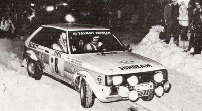 Henri Toivonen - Fred Gallagher
49º Rallye Automobile de Monte-Carlo 1981. Talbot Sunbeam Lotus (NVC 777W). Clasificado 5º.

Del 24 al 30 de Enero, Monte-Carlo.
Superficie: asfalto - nieve.

El Rally tenia un total de 3930.00 km de los que 750.00 km divididos en 32 tramos eran especiales.

Se inscribieron 274 equipos, tomaron la salida 263, finalizaron 133.@
Palabras clave: Henri_Toivonen;Talbot;Sunbeam;Lotus;Montecarlo;1981;nieve