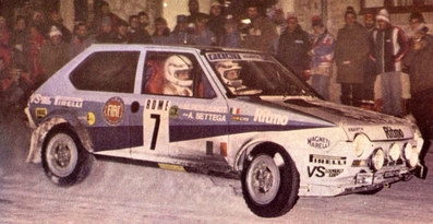 Attilio Bettega - Maurizio Perissinot
49º Rallye Automobile de Monte-Carlo 1981. Fiat Ritmo 75 Abarth (TO U22647). Abandonó por motor en SS11 La Motte Chalancon - St Nazaire le Désert de 23.00 km.

Del 24 al 30 de Enero, Monte-Carlo.
Superficie: asfalto / nieve.

El Rally tenia un total de 3930 km de los que 757 km divididos en 32 tramos, eran especiales.

Se inscribieron 274, tomaron la salida 263, finalizaron 133.@
Palabras clave: ;Fiat;Ritmo;Abarth;Montecarlo;1981;nieve