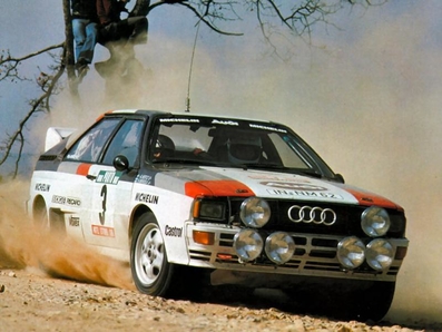Hannu Mikkola - Arne Hertz
17º Rallye de Portugal - Vinho do Porto 1983. Audi Quattro A1 (IN-NM 62). Clasificado 1º.

Del 2 al 5 de Marzo, Estoril, Lisboa, Portugal.
Supeficie: asfalto - tierra.

El Rally tenia un total de 2325 km de los que 674.50 km divididos en 43 tramos eran especiales (3 de ellos fueron cancelados SS12 Figueira de Foz de 9 Km, SS13 Prestimo de 12,50 Km, SS14 Vouga de 10 Km).

Tomaron la salida 86 equipos, finalizaron 31.@
Palabras clave: ;Audi;Quattro;Portugal;Grupo_B;1983