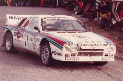 Jean Claude Andruet -Michèle Espinos-Petit (Biche)
51º Rallye Automobile de Monte-Carlo 1983. Lancia Rally 037 (TO Y63868). Clasificado 8º.
Martini Racing

Del 22 al 28 de Enero, Monte-Carlo.
Superficie: asfalto - nieve.

RMC clasificó a todos los equipos que terminaron el "Parcours Commun" (después de SS21).
De los 150 equipos, solo los 100 mejores pudieron competir en el último tramo "Parcours Final".
Los equipos que no completaron todas las etapas recibieron tiempos de penalización, incluso para aquellos que no terminaron el último tramo.
86 equipos completaron todo el rally, dos fueron descalificados.

El Rally tenia un total de 4197 km de los que 709 km divididos en 31 tramos eran especiales, (2 de ellas fue canceladas SS6 Pont des Miolans de 22 Km y SS15 St Jeans en Royans de 38 Km).

Se inscribieron 263 equipos, tomaron la salida 250, finalizaron 149.
@
Palabras clave: Lancia;Montecarlo;1983;Grupo_B