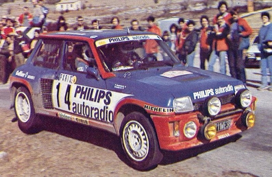 Bruno Saby - Françoise Sappey
51º Rallye Automobile de Monte-Carlo 1983. Renault 5 Turbo Tour de Corse (6711 WE 38). Clasificado 13º.

Del 22 al 28 de Enero, Monte-Carlo.
Superficie: asfalto - nieve.

RMC clasificó a todos los equipos que terminaron el 