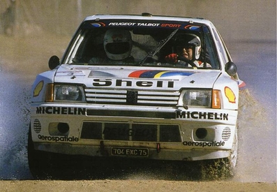 Timo Salonen - Seppo Harjanne
5º Marlboro Rally de Argentina 1985. Peugeot 205 Turbo 16 (704 EXC 75). Clasificado 1º.

Del 30 de Julio al 3 de Agosto, Buenos Aires - Cordoba, Argentina.
Superficie: tierra.

El Rally tenia un total de 2616.00 km de los que 956.71 km divididos en 23 tramos eran especiales.

Tomaron la salida 138 equipos, finalizaron 39.@
Palabras clave: Timo_Salonen;Seppo_Harjanne;Peugeot;Turbo;T16;Argentina;Grupo_B