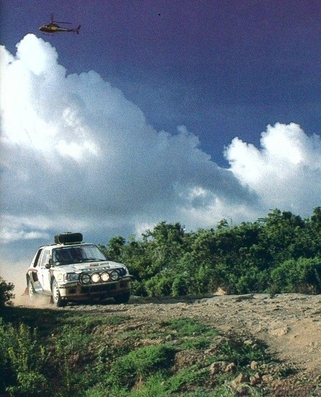 Ari Vatanen - Terry Harryman
33º Marlboro Safari Rally 1985. Peugeot 205 Turbo 16 (704 EXC 75). Abandonó por junta de culata y posterior incendio del coche en CH 65.

Del 4 al 8 de Abril, Nairobi, Kenya, África.
Superficie: tierra.

El Rally tenia un total de 5167.6 km con 88 controles horarios.

Tomaron la salida 71 equipos, finalizaron 20.@
Palabras clave: ;Terry_Harryman;Peugeot;T16;Grupo_B;Safari;1985