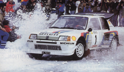 Timo Salonen - Seppo Harjanne
54º Rallye Automobile de Monte-Carlo 1986. Peugeot 205 Turbo 16 (24 FGV 75). Clasificado 2º.

Del 18 al 24 de Enero, Monte-Carlo.
Superficie: asfalto - nieve.

El Rally tenía un total de 3984.00 km de los que 881.20 km divididos en 36 tramos eran especiales.

Tomaron la salida 156 equipos, finalizaron 65.@
Palabras clave: Timo_Salonen;Seppo_Harjanne;Peugeot;Turbo;Montecarlo;Grupo_B;nieve;1986