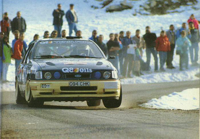 François Delecour - Anne-Chantal Pauwels
59º Rallye Automobile de Monte-Carlo 1991. Ford Sierra RS Cosworth 4x4 (G94 CHK). Clasificado 3º.

Del 24 al 30 de Enero, Monte-Carlo.
Superficie: asfalto - nieve.

El Rally tenia un total de 3390.27 km de los que 628.64 km divididos en 27 tramos eran especiales.

Tomaron la salida 167 equipos, finalizaron 75.@
Palabras clave: ;Ford;Sierra;RS;Cosworth;Montecarlo;1991