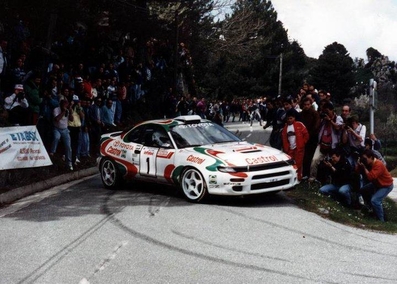Didier Auriol - Bernard Occelli
37º Tour de Corse - Rallye de France 1993. Toyota Celica Turbo 4WD -ST185- (K-AM 54). Clasificado 2º.

Del 1 al 5 de Mayo, Ajaccio, Córcega, Francia.
Superficie: asfalto.

El Rally tenia un total de 1,130.95 Km de los que 556.42 Km divididos en 24 tramos eran especiales.

Se inscribieron 92 equipos, tomaron la salida 85, finalizaron 44.@
Palabras clave: Didier_Auriol;Toyota;Celica;ST185;Corse;Corcega;1993
