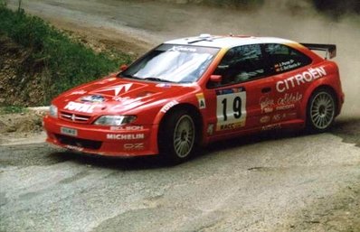 Jesus "Chus" Puras - Carlos del Barrio Corral
34º Rallye Catalunya - Costa Brava 1998. Citröen Xsara Kit Car. Retirado por motor.
Palabras clave: Jesus _Chus_Puras;Carlos_del-Barrio_Corral;Citroen;Xsara;Kit_Car;Catalunya;1998