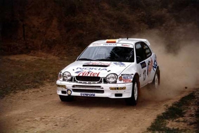 Jesus "Chus" Puras - Marc Martà­
3º Rally de China 1999. Toyota Corolla WRC. Retirado por problemas eléctricos.
Palabras clave: ;Toyota;Corolla;WRC;China;1999