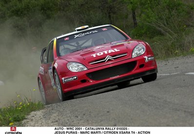 Jesus "Chus" Puras - Marc Martà­
37º Rallye Catalunya-Costa Brava 2001. Citröen Xsara WRC. Retirado por problemas con la presiòn de combustible.
Palabras clave: Jesus_Chus_Puras;Marc_Marti;Citroen;Xsara;WRC;Catalunya;2001