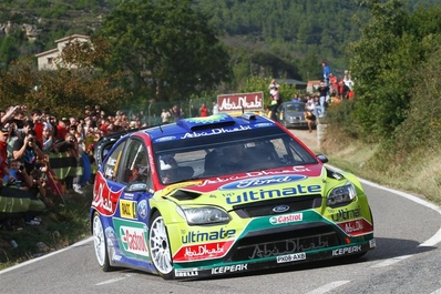 Jari-Matti Latvala - Miikka Anttila
46º RallyRACC Catalunya - Costa Daurada 2010. Ford Focus RS WRC 09 (PX08 AXB). Clasificado 4º.

Del 20 al 24 de Octubre, Salou, Tarragona, Catalunya, España.
Superficie: asfalto - tierra.

El Rally tenia un total de 1301.70 km de los que 355.30 km estaban divididos en 3 etapas y 19 tramos especiales.

Tomaron la salida 48 equipos, finalizaron 36.@
Palabras clave: Ford;Focus;RS;WRC;Catalunya;2010