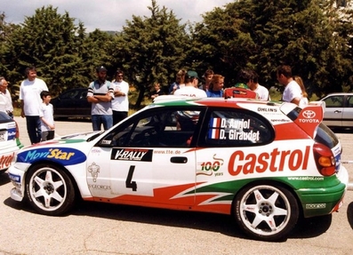 Didier Auriol - Denis Giraudet
43º Tour de Corse 1999. Toyota Corolla WRC. Clasificado 5º.
Palabras clave: Didier_Auriol;Toyota;Corolla;WRC;Còrcega;1999