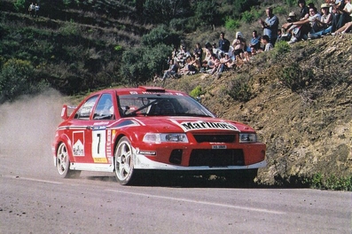 Tommi Mäkinen - Risto Mannisenmaki
37º Rallye Catalunya Costa-Brava 2001. Mitsubishi Lancer Evo 6.5. Clasificado 3º
Palabras clave: ;Mitsubishi_Lancer;Catalunya;2001