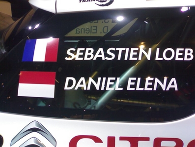 CITRÖEN DS3 WRC
De Sébastien Loeb y Daniel Elena, en la presentaciòn del nuevo modelo para el Mundial de Rallys 2011.
Palabras clave: Sébastien_Loeb;detalles;2011