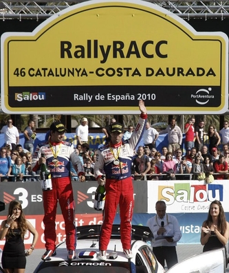 Sébastien Loeb - Daniel Elena
46º Rallye de Catalunya Costa-Dorada 2010.  Citröen C4 WRC. Clasificado 1º.
Podium en Salou.
Palabras clave: Sébastien_Loeb;Citroen;WRC;Catalunya;detalles;2010