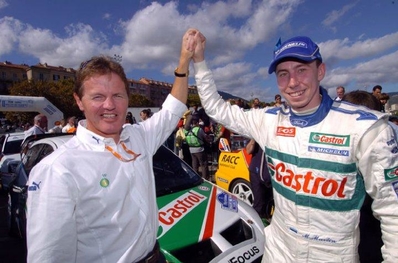 Markko Martin y Malcolm Wilson
Markko piloto, Malcolm Director del Equipo Ford Motor Co Ltd para el Mundial de Rallys.
Palabras clave: Markko_Martin;Personajes;