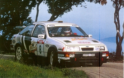 Didier Auriol - Bernard Occelli
32º Tour de Corse 1988. Ford Sierra RS Cosworth. Clasificado 1º.
Última victoria de un coche tracciòn trasera en una prueba del Campeonato del Mundo de Rallys.
Palabras clave: Didier_Auriol;Còrcega;Ford;Sierra;RS;Cosworth;1988