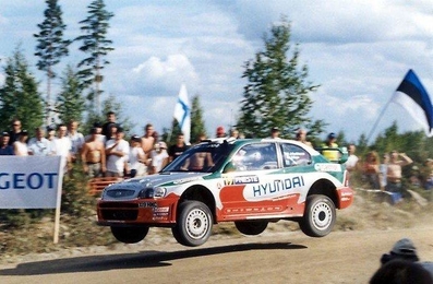 Juha Kankkunen - Juha Repo
52º Rally de Finlandia 2002. Hyundai Accent WRC3. Retirado por accidente. 
Palabras clave: ;Juha_Repo;Hyundai;Accent;WRC;Finlandia;2002