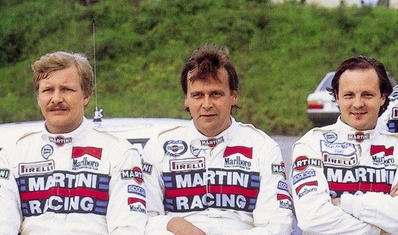 Juha Kankkunen, Markku Alén y Massimo "Miki" Biasion
Pilotos Lancia.

Palabras clave: Personajes;Markku_Alen;Miki_Biasion