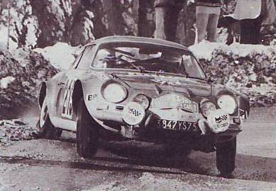 Jean-Claude Lefèbvre - Jacques Marquet
42º Rallye Automobile de Monte-Carlo 1973. Alpine-Renault A110 1600 (3847 YS 75). Abandonó en SS4 Burzet de 50.00 km al encontrar la ruta bloqueada.

Del 19 al 26 de Enero, Monte-Carlo.
Superficie: asfalto - nieve - hielo.

El Rally tenia un total de 4800 km de los que 456.50 km divididos en 18 tramos eran especiales, (2 ellas fueron canceladas SS10 Col de la Porte de 18.25 Km y SS11 La Cabanette de 18.25Km).

Tomaron la salida 278 equipos, finalizaron 51.@
Palabras clave: Renault;Alpine;Montecarlo;1973