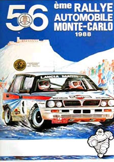 56º Rallye Automobile de Monte-Carlo 1988
Round 1 of the FIA World Rally Championship 1988

Del 16 al 21 de Enero, Monte-Carlo.
Superficie: asfalto - nieve.

El Rallye tenia un total de 3052.90 km de los que 624.16 km divididos en 26 tramos, eran especiales.

Se inscribieron 181, tomaron la salida 169, finalizaron 109.
Palabras clave: detalles;Montecarlo;1988