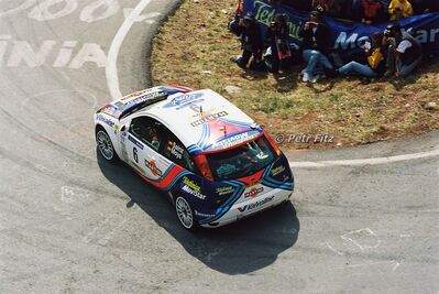 Carlos Sainz - Luis Moya
36º Rallye Catalunya - Costa Brava - Rallye de España 2000. Ford Focus WRC '00 (V6 FMC). Clasificado 3º.

Del 30 de Marzo al 2 de Abril, Lloret de Mar, Girona, Catalunya, España.
Superficie: asfalto.

El Rally tenia un total de 1874.7 km de los que 383.09 km divididos en 15 tramos eran especiales.

Se inscribieron 95 equipos, tomaron la salida 91, finalizaron 55.

© Petr Fitz
@@
Palabras clave: ;Ford;Focus;WRC;Catalunya;España;Spain;2000